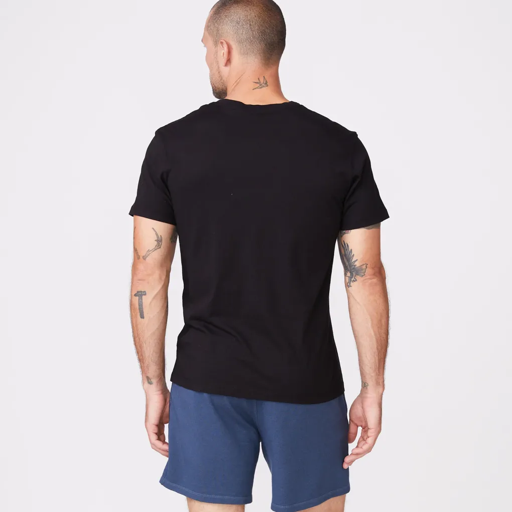 Men's Tops*MONROW Relaxed V BLACK