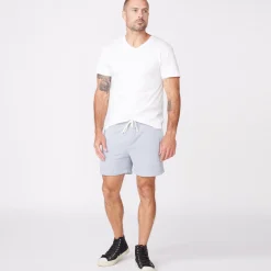 Men's Tops*MONROW Relaxed V WHITE