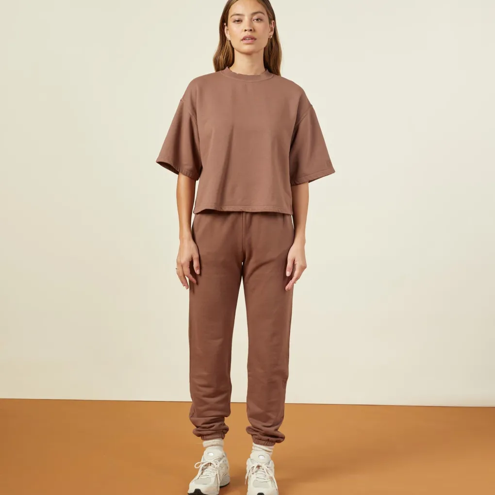 Tees*MONROW 90's Classic Sweatshirt Tee DUSTYCOCOA