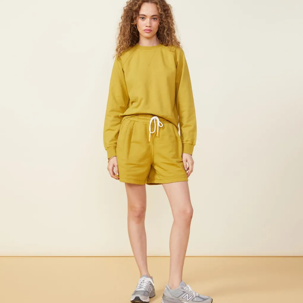 Shorts*MONROW 90's Classic Sweat Short GOLDENOLIVE