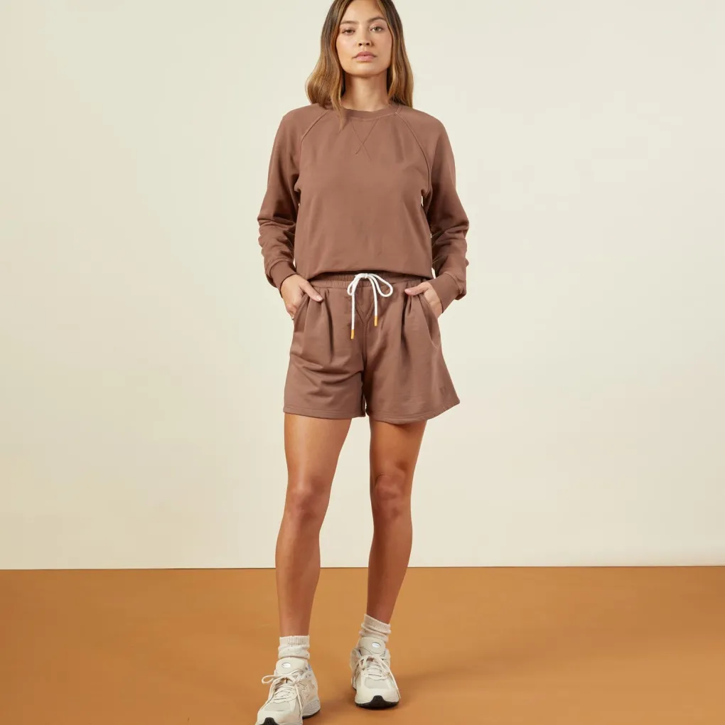 Shorts*MONROW 90's Classic Sweat Short DUSTYCOCOA