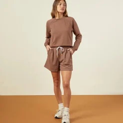 Shorts*MONROW 90's Classic Sweat Short DUSTYCOCOA