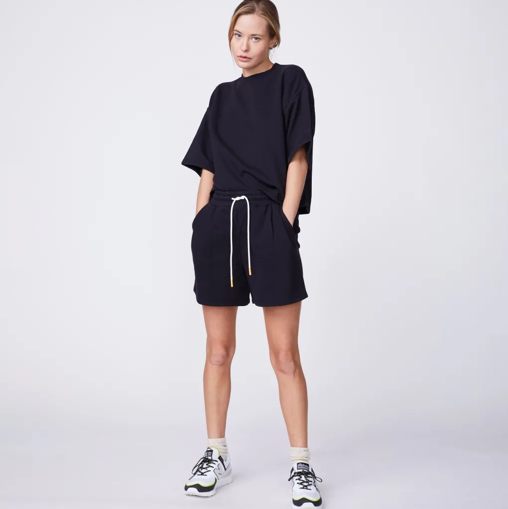 Shorts*MONROW 90's Classic Sweat Short BLACK
