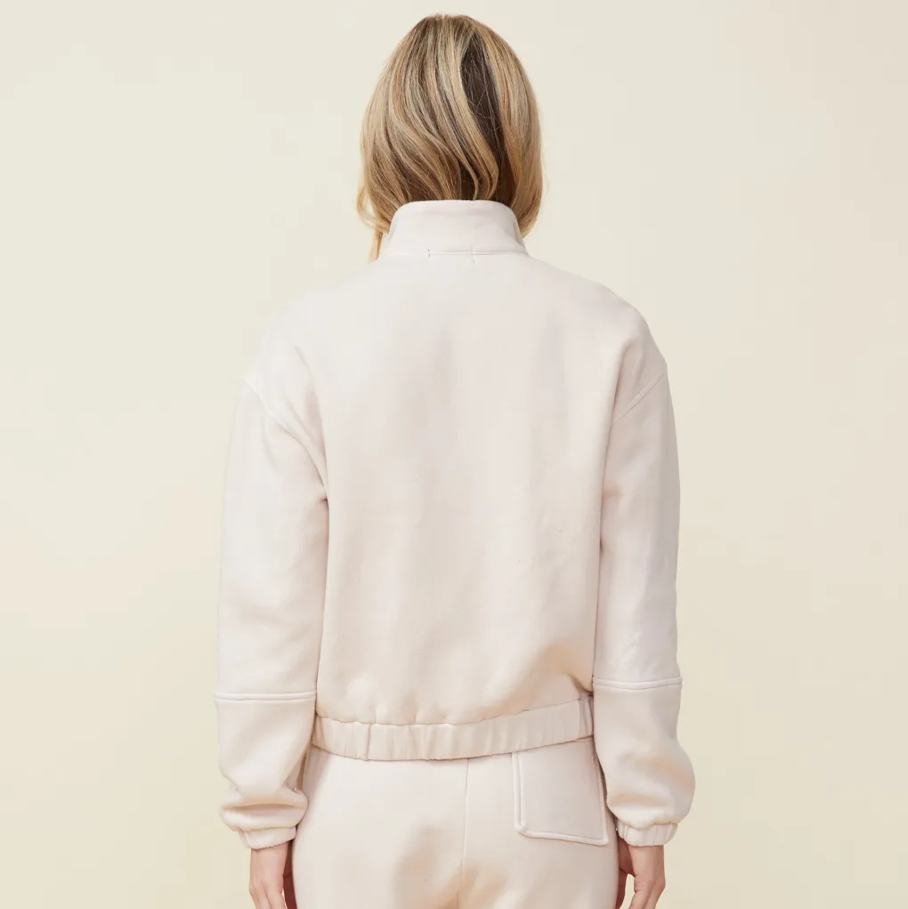 Jackets*MONROW Seamed Bomber Jacket BONE