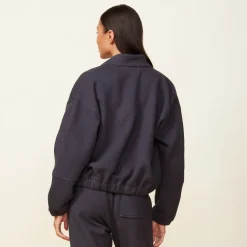 Jackets*MONROW Seamed Bomber Jacket FADEDBLACK