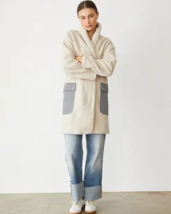 Jackets*MONROW Sherpa Hooded Jacket BONE