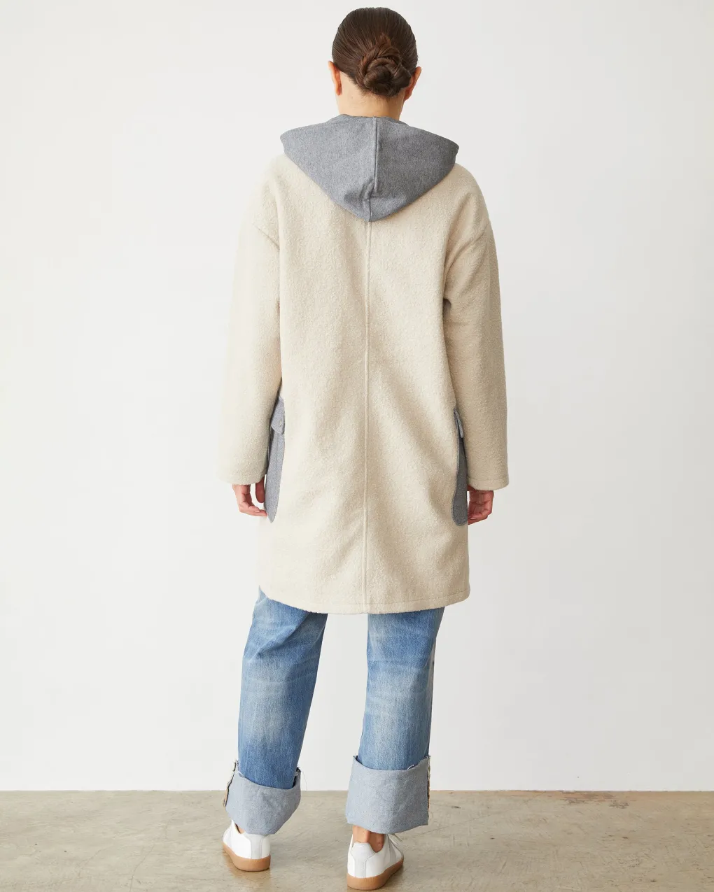 Jackets*MONROW Sherpa Hooded Jacket BONE