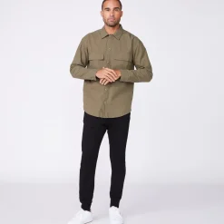 Men's Tops|Mens Sale*MONROW Shirt Jacket MILITARYGREEN