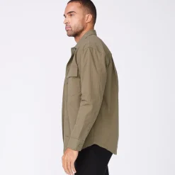 Men's Tops|Mens Sale*MONROW Shirt Jacket MILITARYGREEN