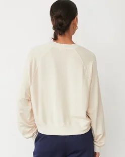 Softfleece|Sweatshirts*MONROW Softfleece Crop Crew Sweatshirt OFFWHITE