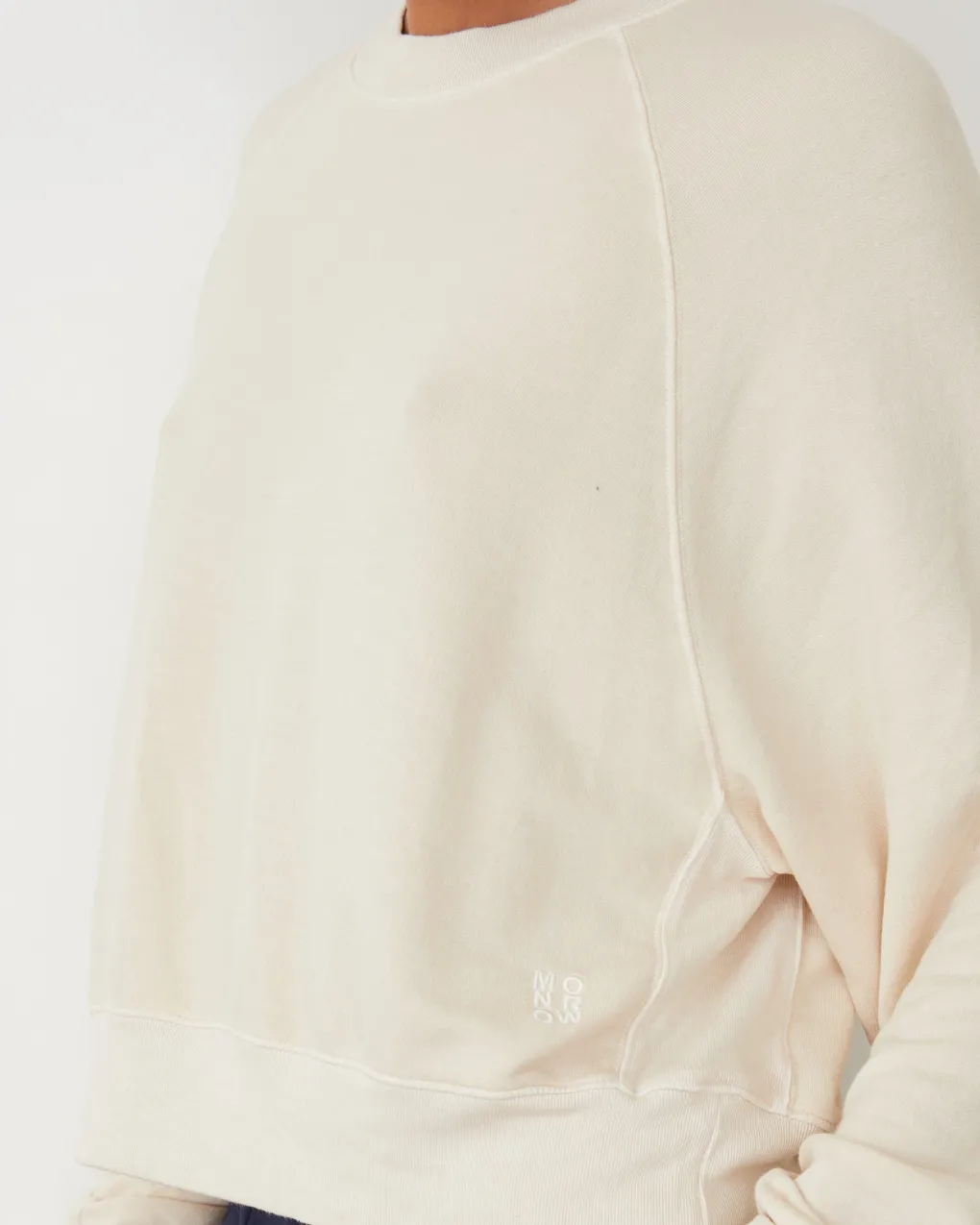 Softfleece|Sweatshirts*MONROW Softfleece Crop Crew Sweatshirt OFFWHITE