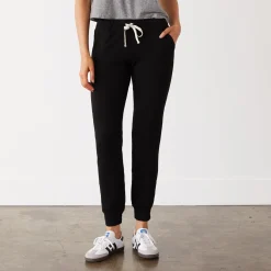Sweats*MONROW Softfleece Girlfriend Sweats BLACK