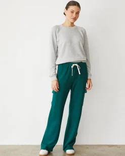 Softfleece|Sets*MONROW Softfleece Straight Leg Cargo Sweat FOREST