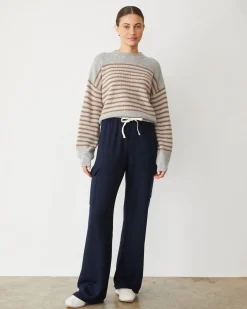 Softfleece|Sweats*MONROW Softfleece Straight Leg Cargo Sweat DARKNAVY