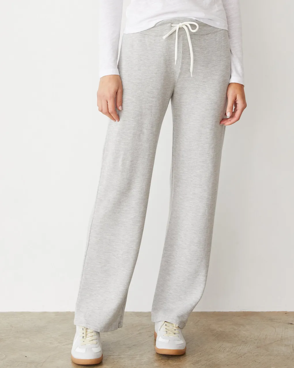 Softfleece|Sweats*MONROW Softfleece Straight Leg Vintage Sweat HEATHERGREY