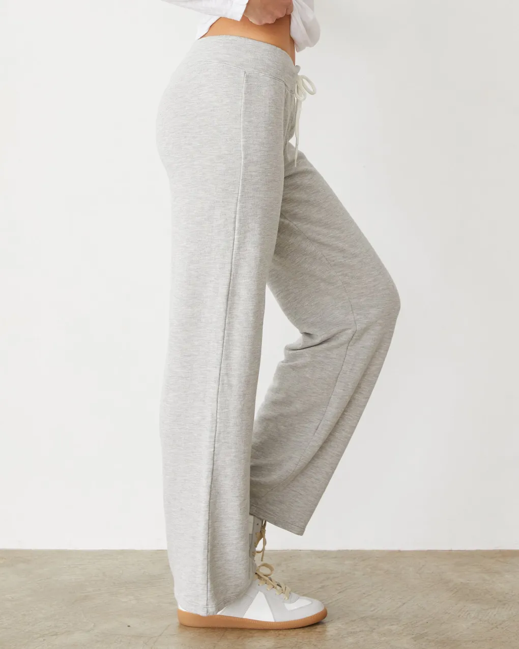 Softfleece|Sweats*MONROW Softfleece Straight Leg Vintage Sweat HEATHERGREY