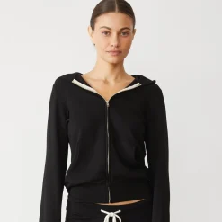 Sets|Zip-Up Hoodies*MONROW Softfleece Zip Up Hoody BLACK