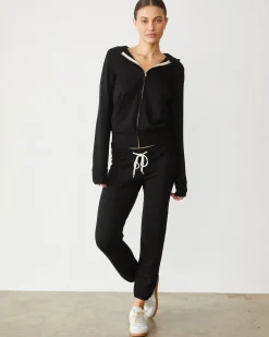 Sets|Zip-Up Hoodies*MONROW Softfleece Zip Up Hoody BLACK