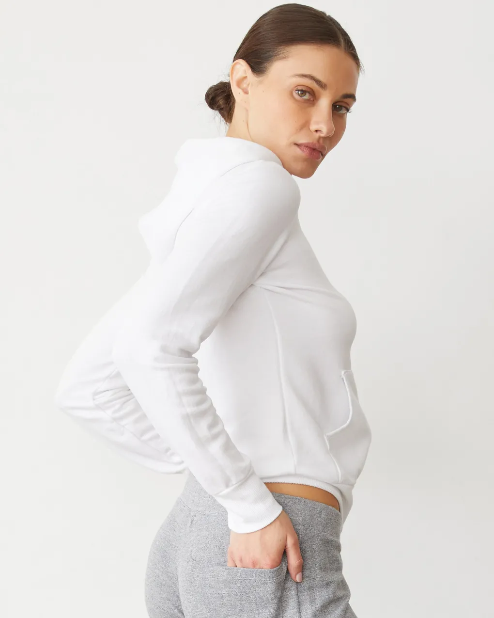 Softfleece|Zip-Up Hoodies*MONROW Softfleece Zip Up Hoody WHITE