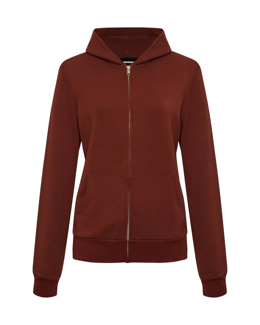Softfleece*MONROW Softfleece Zip Up Hoody RUST