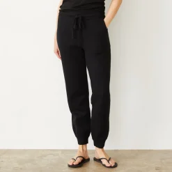 Soft Knit|Sweats*MONROW Soft Knit Cuffed Jogger BLACK