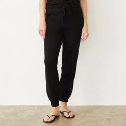 Soft Knit|Sweats*MONROW Soft Knit Cuffed Jogger BLACK