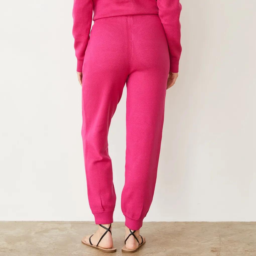 Soft Knit|Sweats*MONROW Soft Knit Cuffed Jogger FUCHSIA