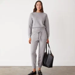 Soft Knit|Sweats*MONROW Soft Knit Cuffed Jogger HEATHERGREY