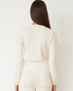 Soft Knit|Sets*MONROW Softknit French Waffle Cardigan IVORY