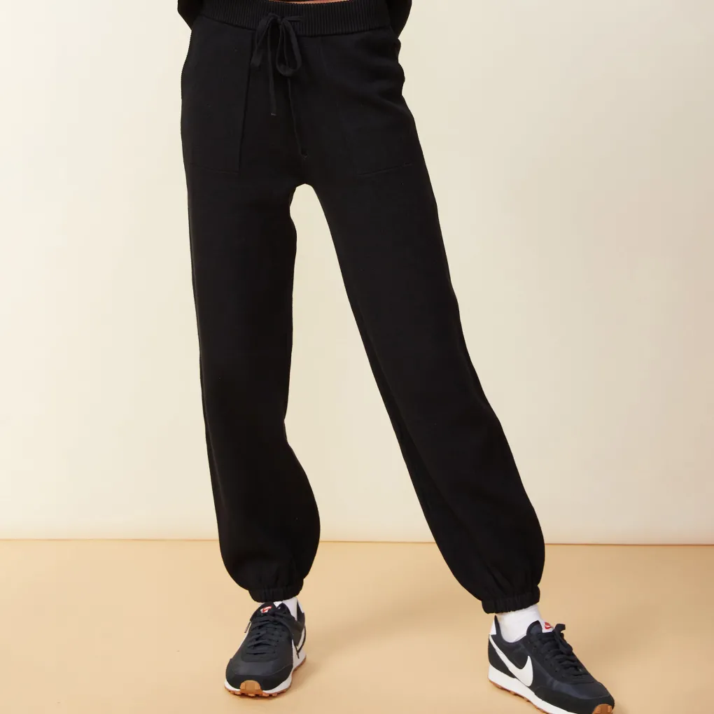 Soft Knit|Sweats*MONROW Soft Knit Oversized Vintage Sweat BLACK