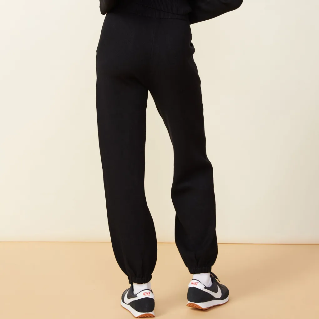 Soft Knit|Sweats*MONROW Soft Knit Oversized Vintage Sweat BLACK