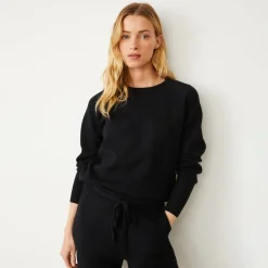 Soft Knit|Sweatshirts*MONROW Soft Knit Raglan Sweater BLACK