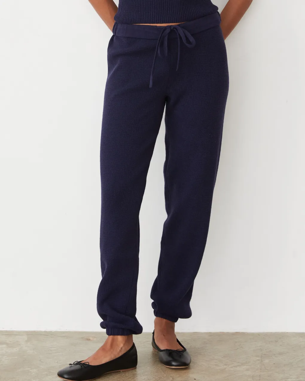 Soft Knit|Travel Essentials*MONROW Softknit Rib Waffle Oversized Sweat DARKNAVY