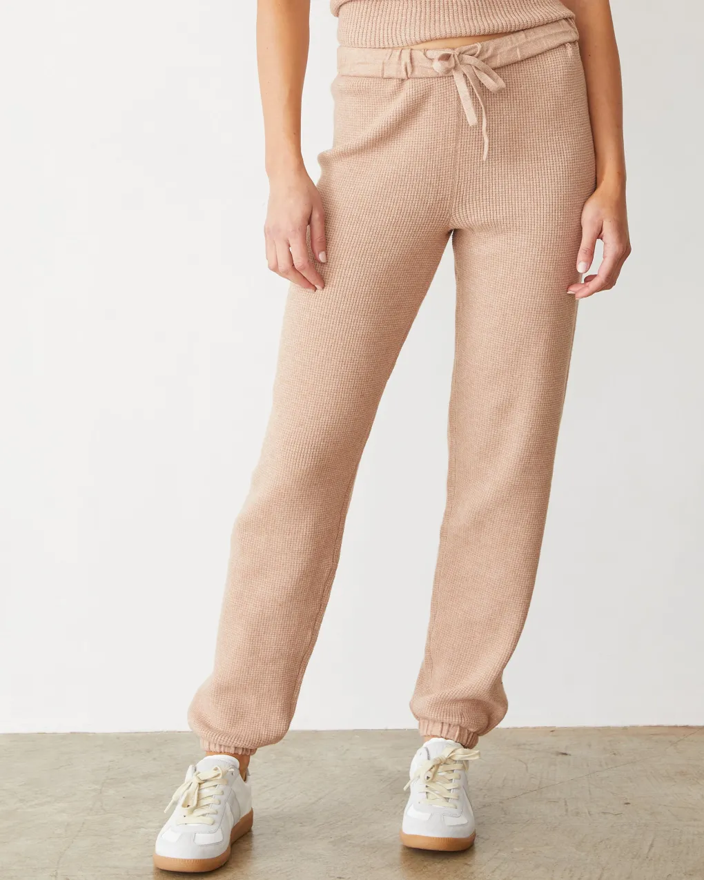 Soft Knit|Sets*MONROW Softknit Rib Waffle Oversized Sweat TAUPE