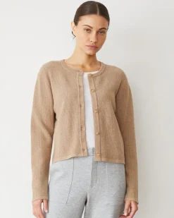 Soft Knit|Sweaters*MONROW Softknit Waffle Cardigan BARLEY
