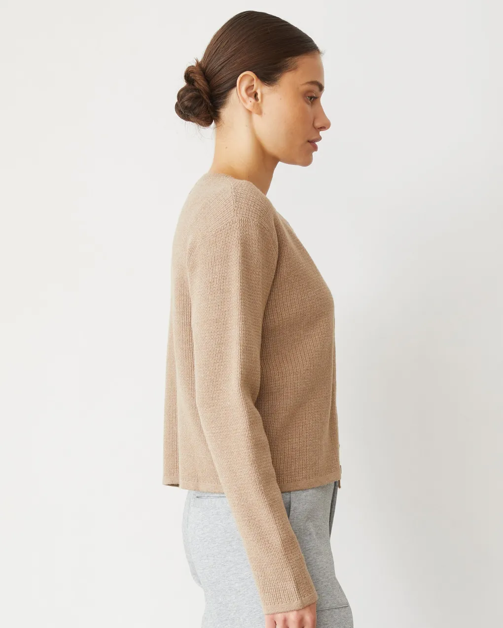 Soft Knit|Sweaters*MONROW Softknit Waffle Cardigan BARLEY