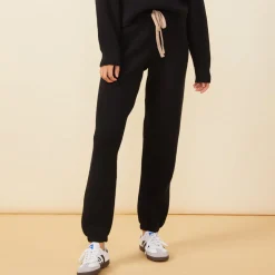 Soft Knit|Sweats*MONROW Soft Knit Waffle Oversized Sweats BLACK