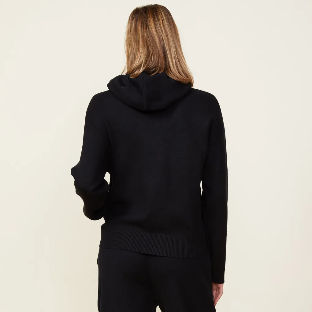 Soft Knit|Zip-Up Hoodies*MONROW Soft Knit Zip Up Hoody BLACK