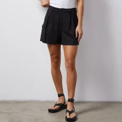 Shorts*MONROW Soft Twill Cargo Short FADEDBLACK