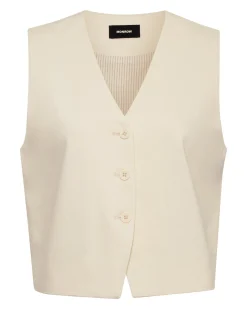 Sets|Tanks*MONROW Soft Twill Relaxed Vest BONE