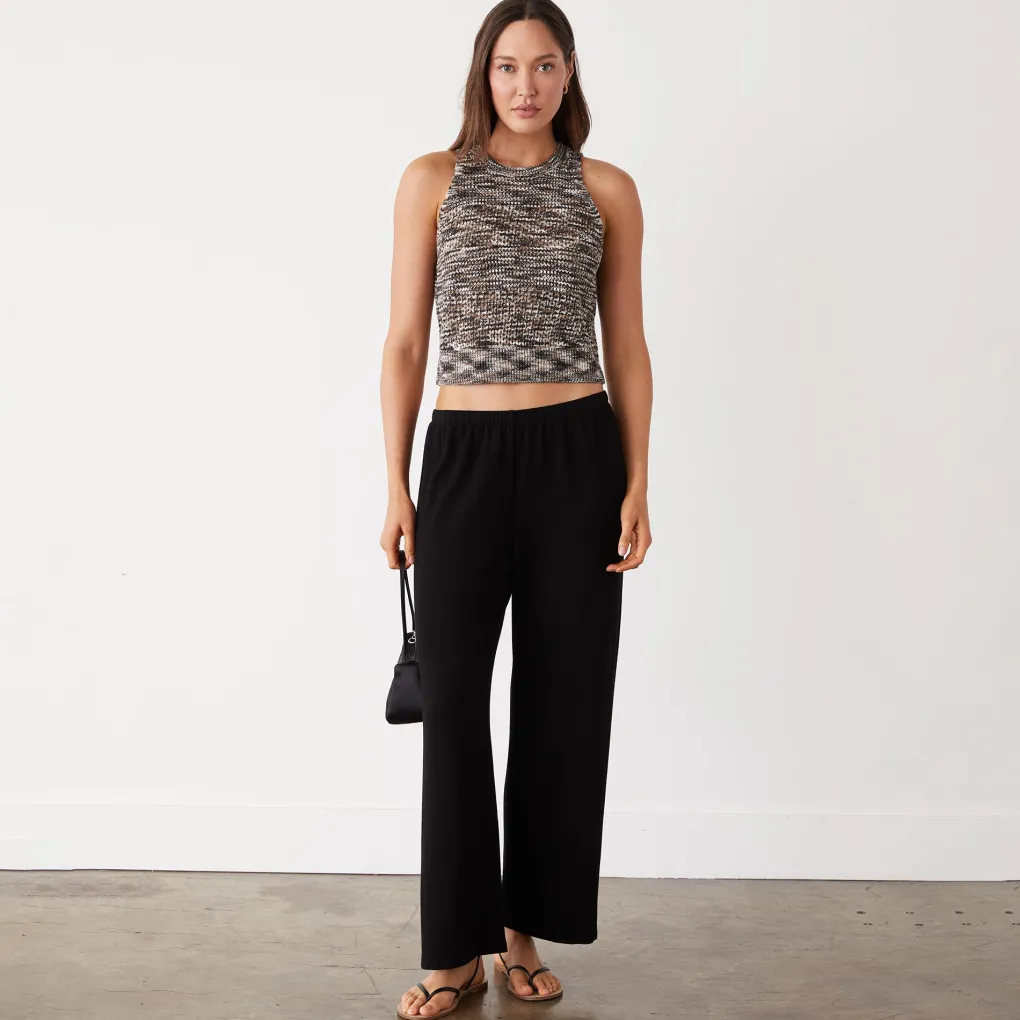 Tanks*MONROW Space-dye Crochet Racer Tank PECANMULTI