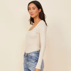 Long Sleeve*MONROW 90'S Rib Long Sleeve OFFWHITE