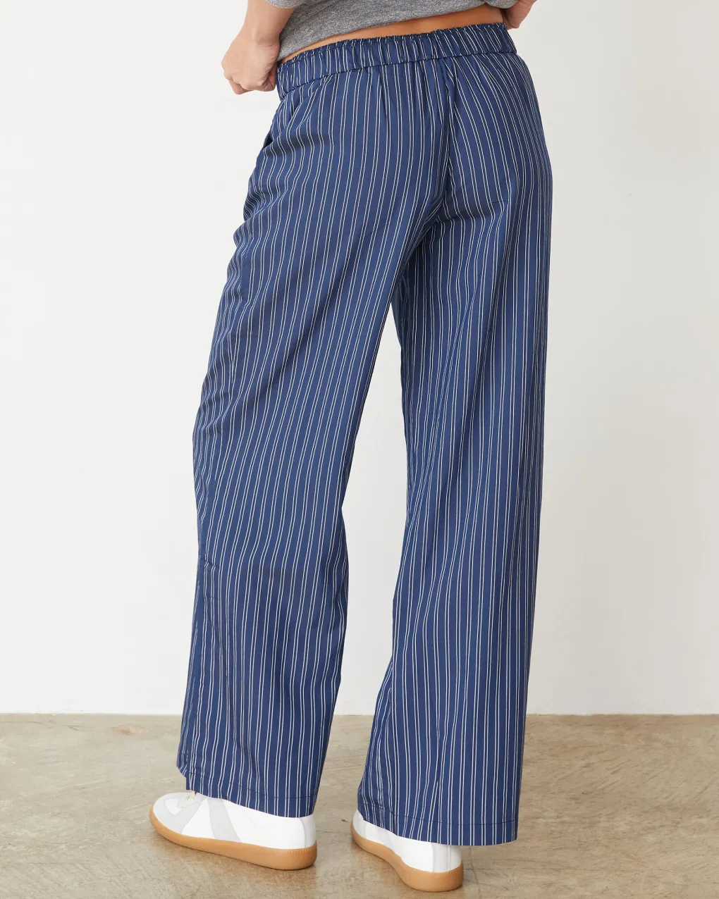 Poplin|Pants*MONROW Stripe Poplin Boxer Pants NAVYSTRIPE