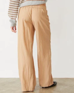 Poplin|Sets*MONROW Stripe Poplin Boxer Pants CAPPUCCINOSTRIPE