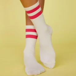Socks|Accessories*MONROW Stripe Socks BONE/RASPBERRY