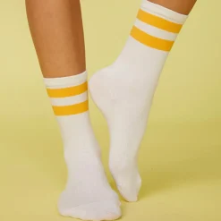 Socks|Accessories*MONROW Stripe Socks BONE/MARIGOLD
