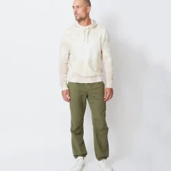 Men's Tops|Mens Sale*MONROW Sunburst Tie Dye Pullover Hoody BONE/WHITE/TAUPE