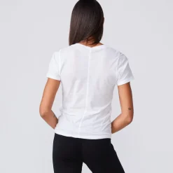 Tees*MONROW Super Fine Jersey Fitted Crew Neck Tee WHITE