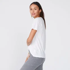 Tees*MONROW Superfine Jersey Oversized Crew Neck Tee - WHITE