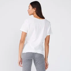 Tees*MONROW Superfine Jersey Oversized Crew Neck Tee - WHITE